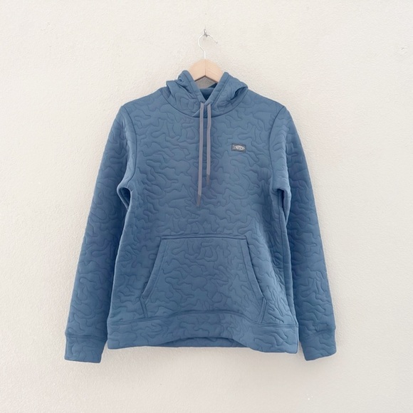 AFTCO Women's Quilted Refuge Hoodie Pullover Outdoor Fishing Sustainable Blue S - Picture 4 of 13